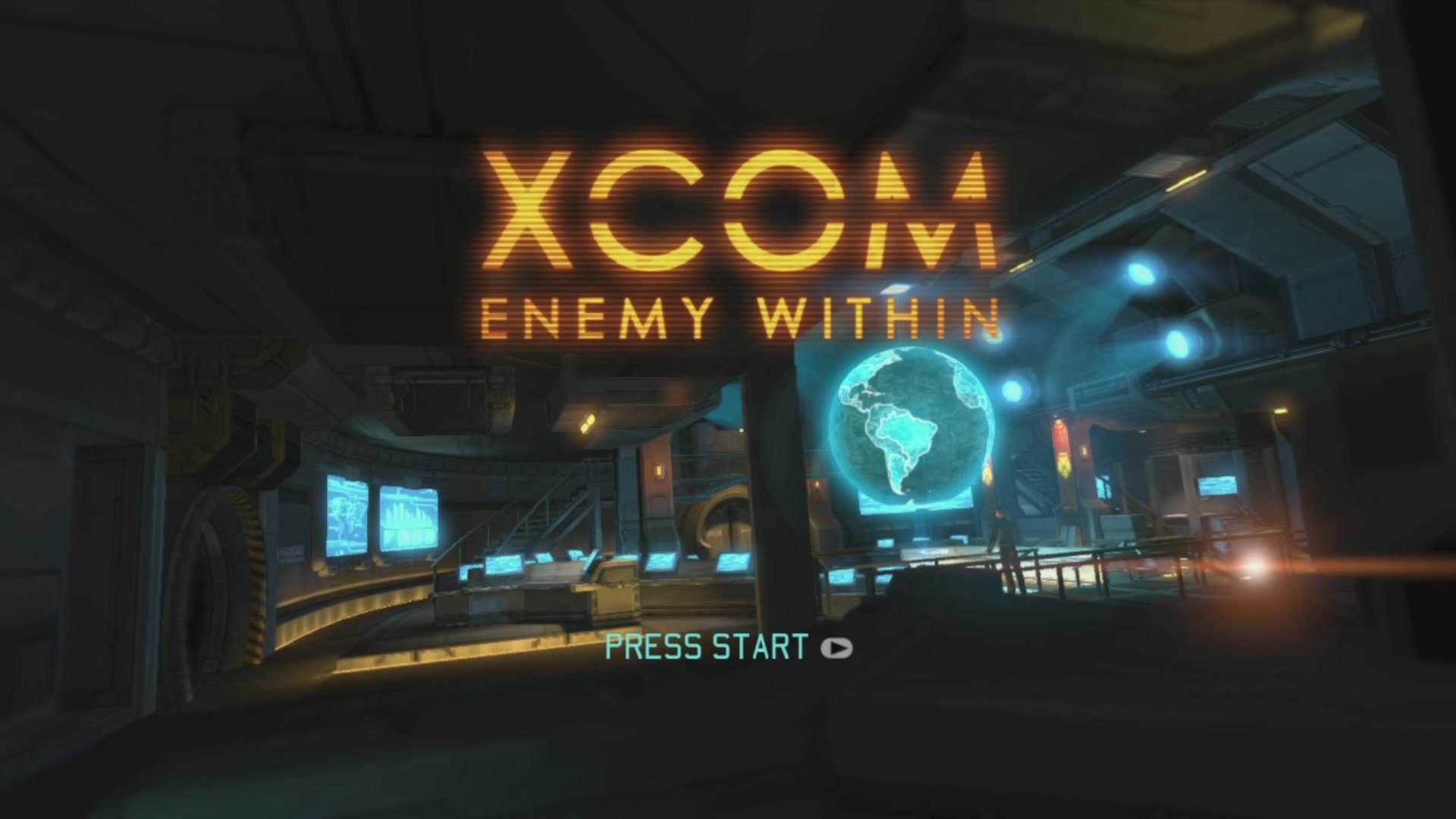 XCOM: Enemy Within title screen for Xbox 360